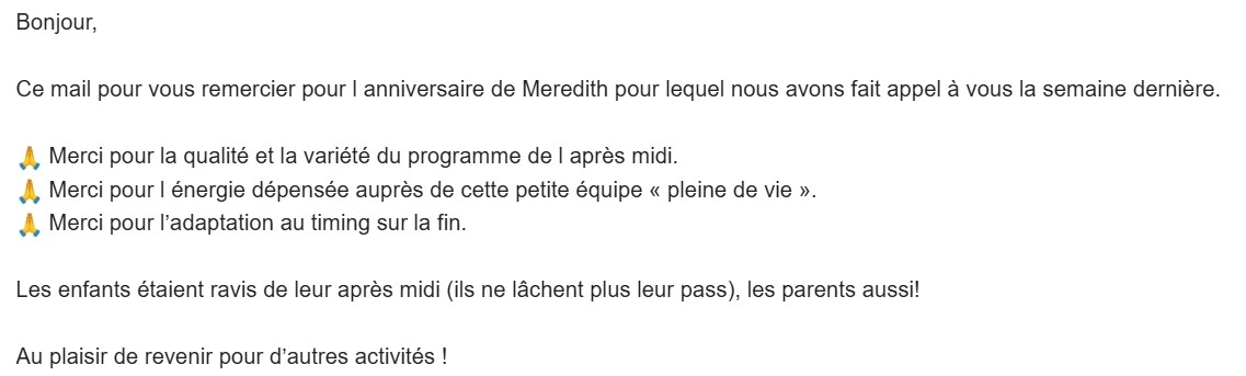 témoignage, retour client